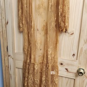 Mustard/Gold Lace Duster